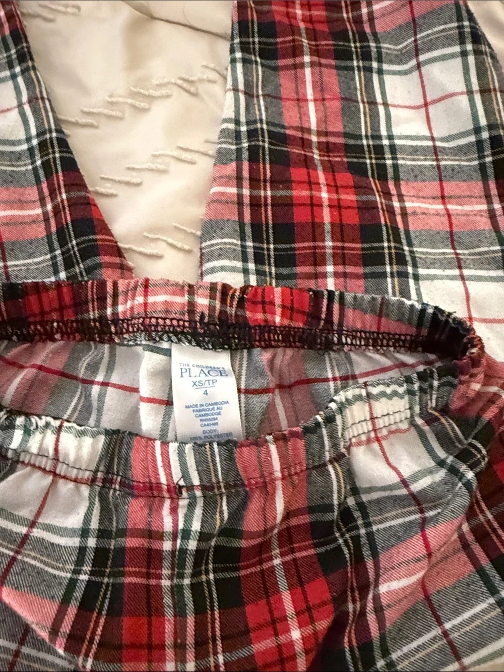 Kids Red Plaid Pajama Set